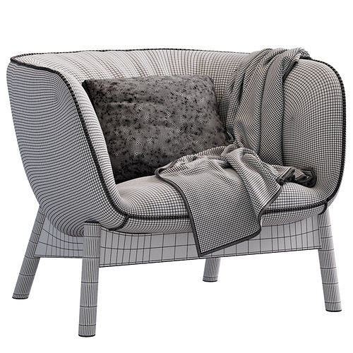 Armchair Vista 3D model 4