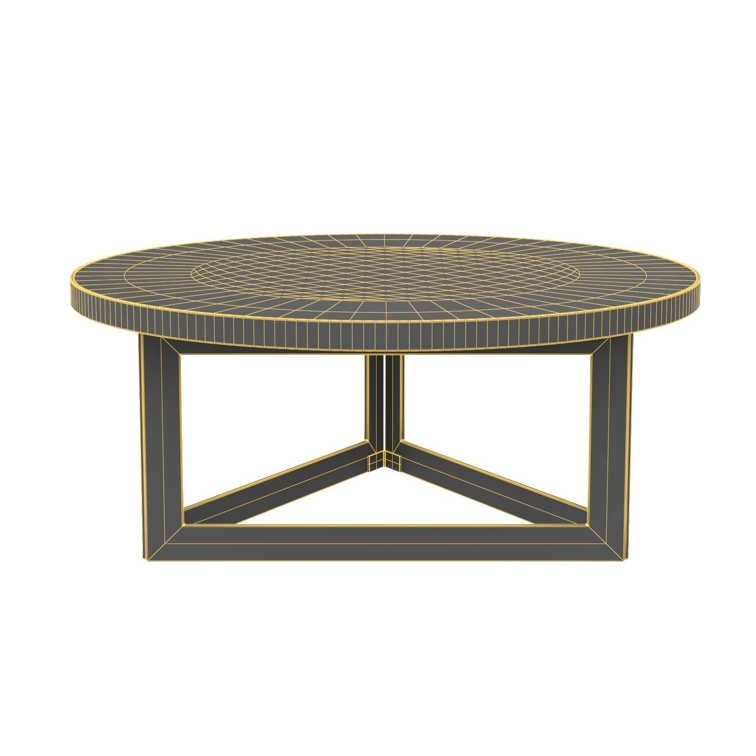 Shagreen Round Coffee Table 107636-004 3D model_5