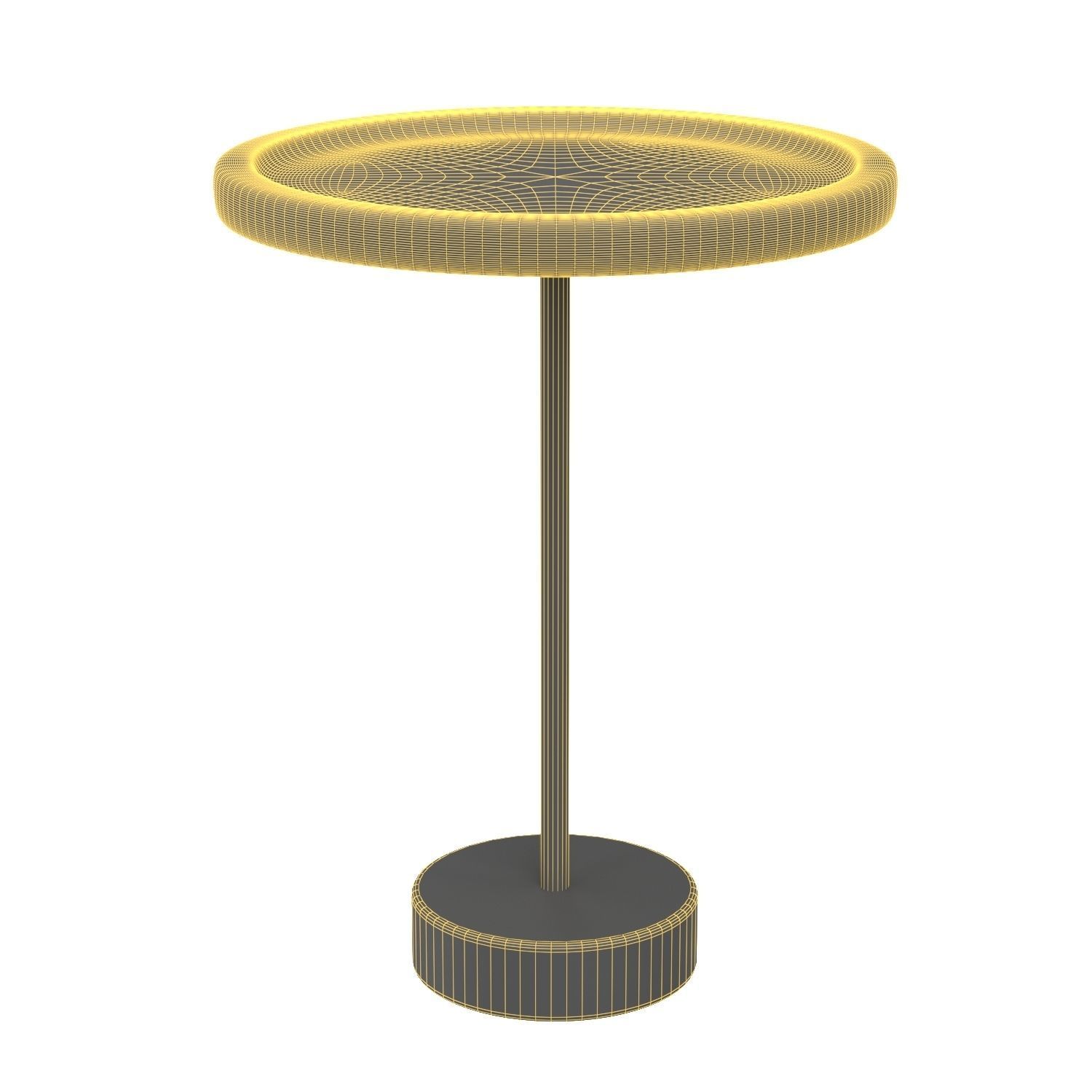Roya KD Teak Side End Table Marble Base 3D model_5