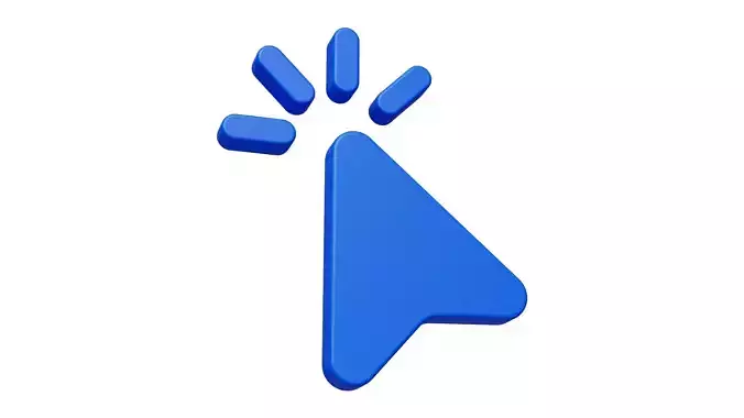 Cursor icon Low-poly 3D model