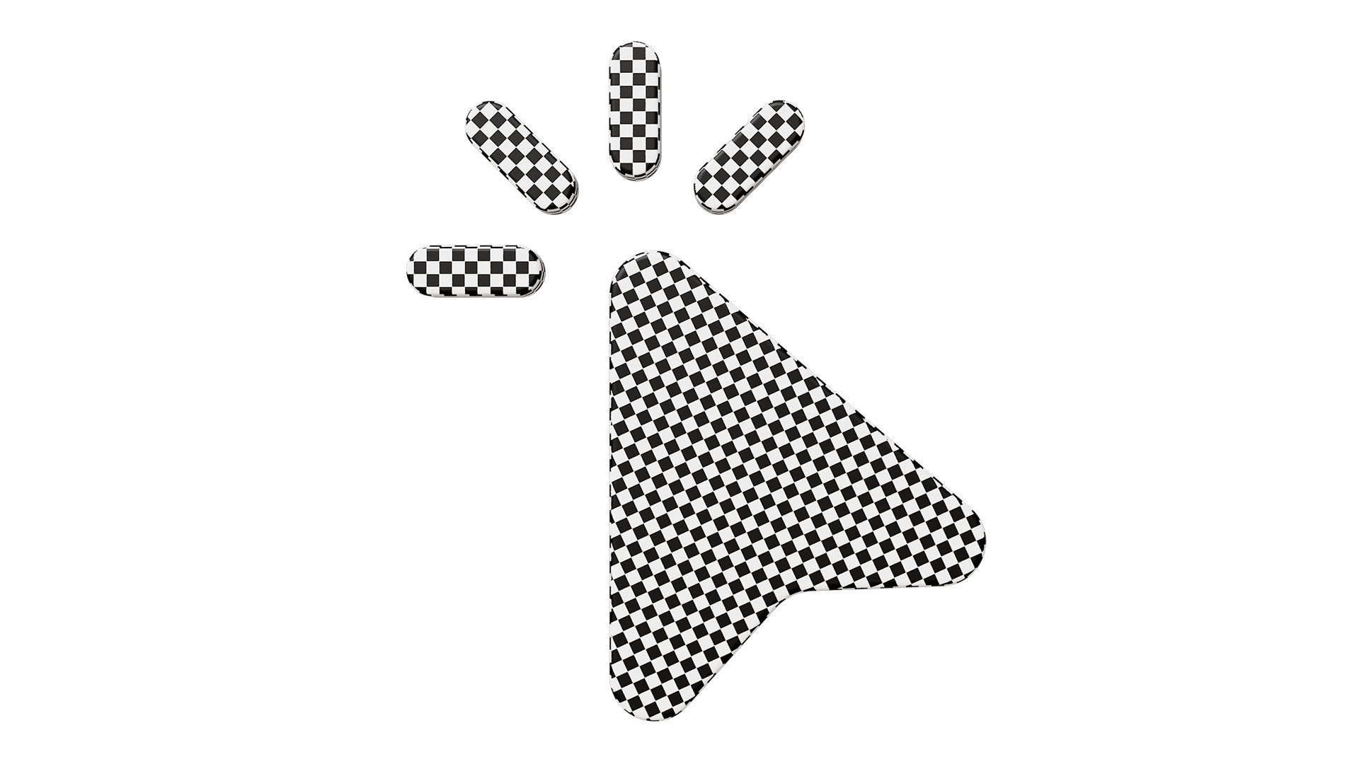 Cursor icon Low-poly 3D model_7