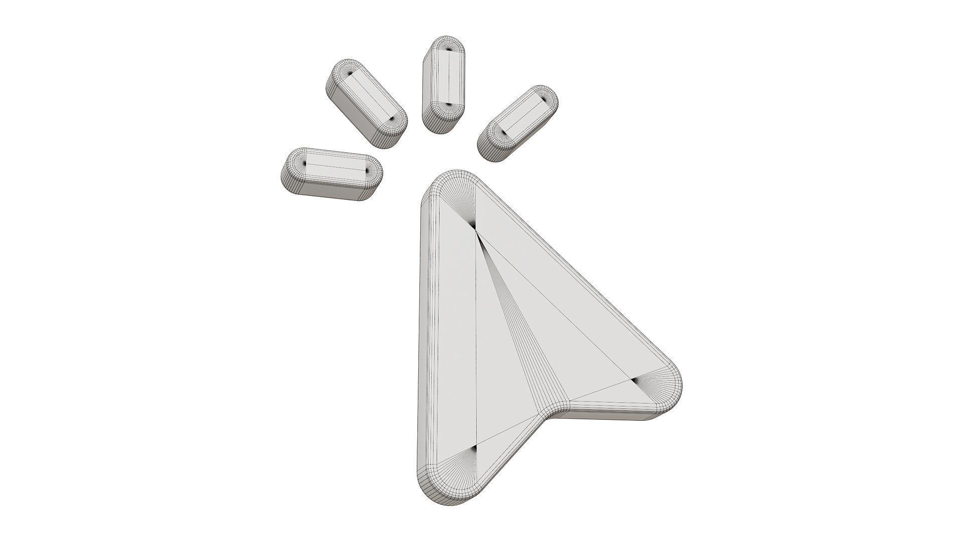 Cursor icon Low-poly 3D model_3