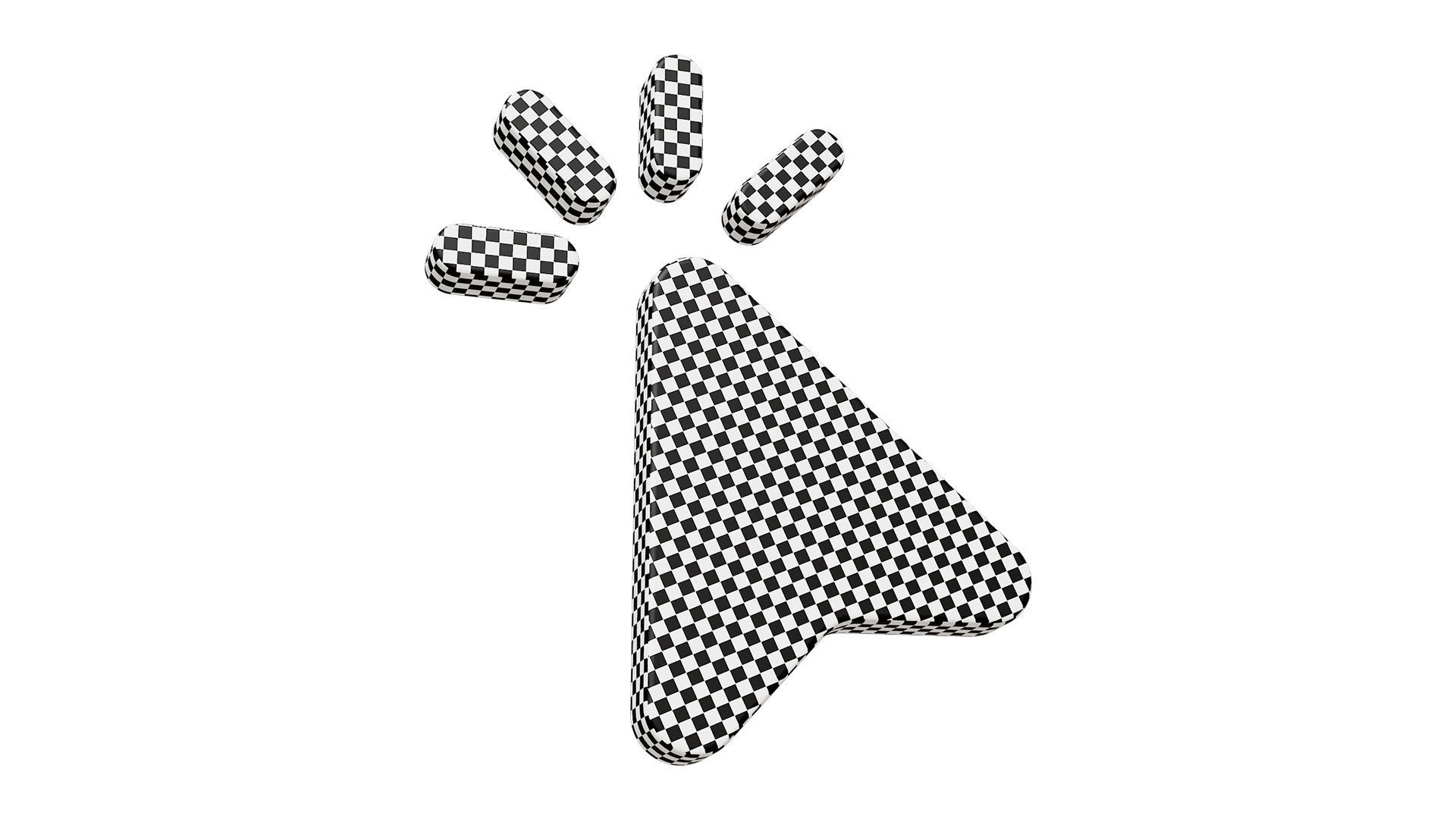 Cursor icon Low-poly 3D model_6