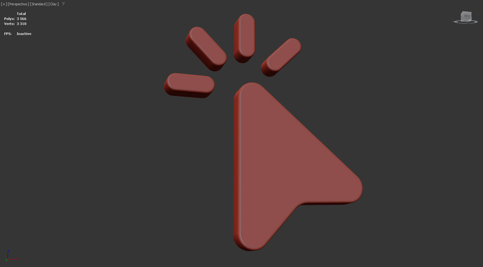 Cursor icon Low-poly 3D model_9
