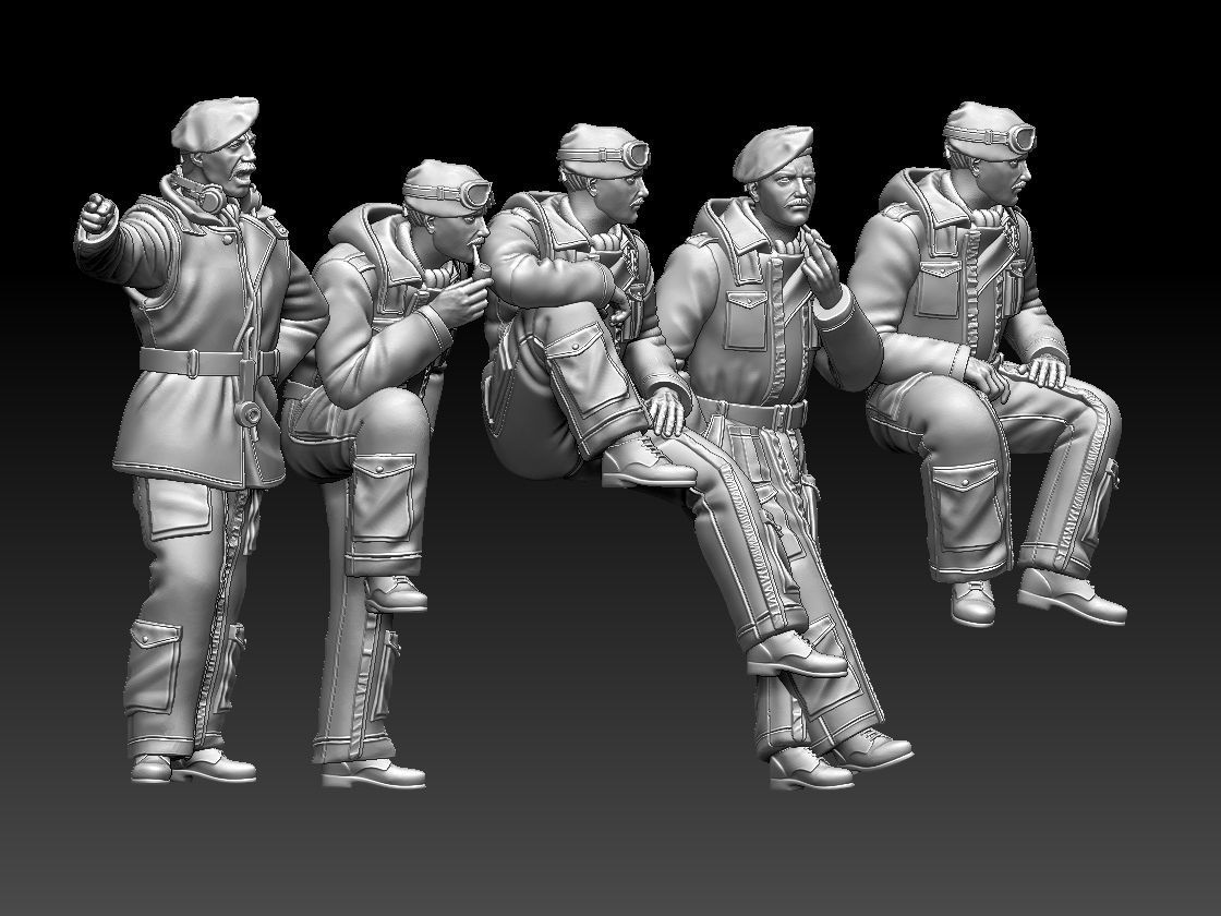 British tank crew  3D print model_41