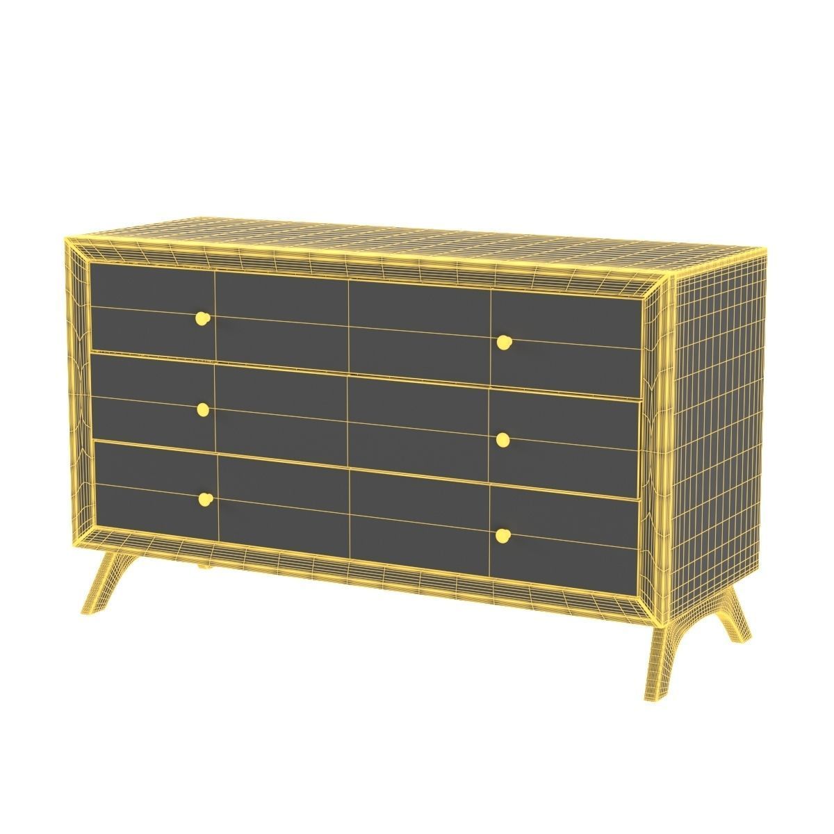 Providence Three-Drawer Dresser MOD-6059-CAP 3D model_5