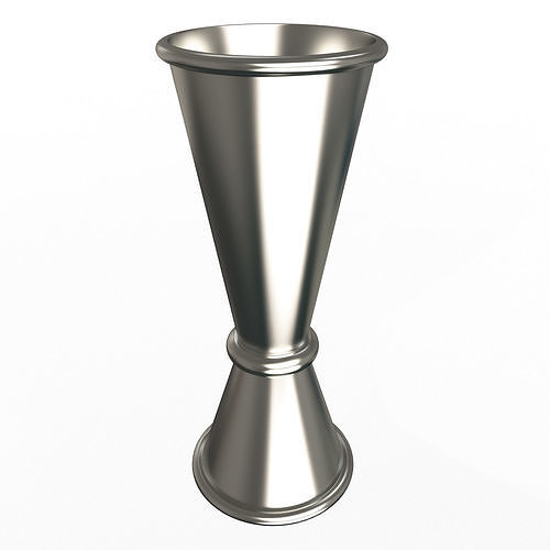 Jigger round metal knob Low-poly 3D model