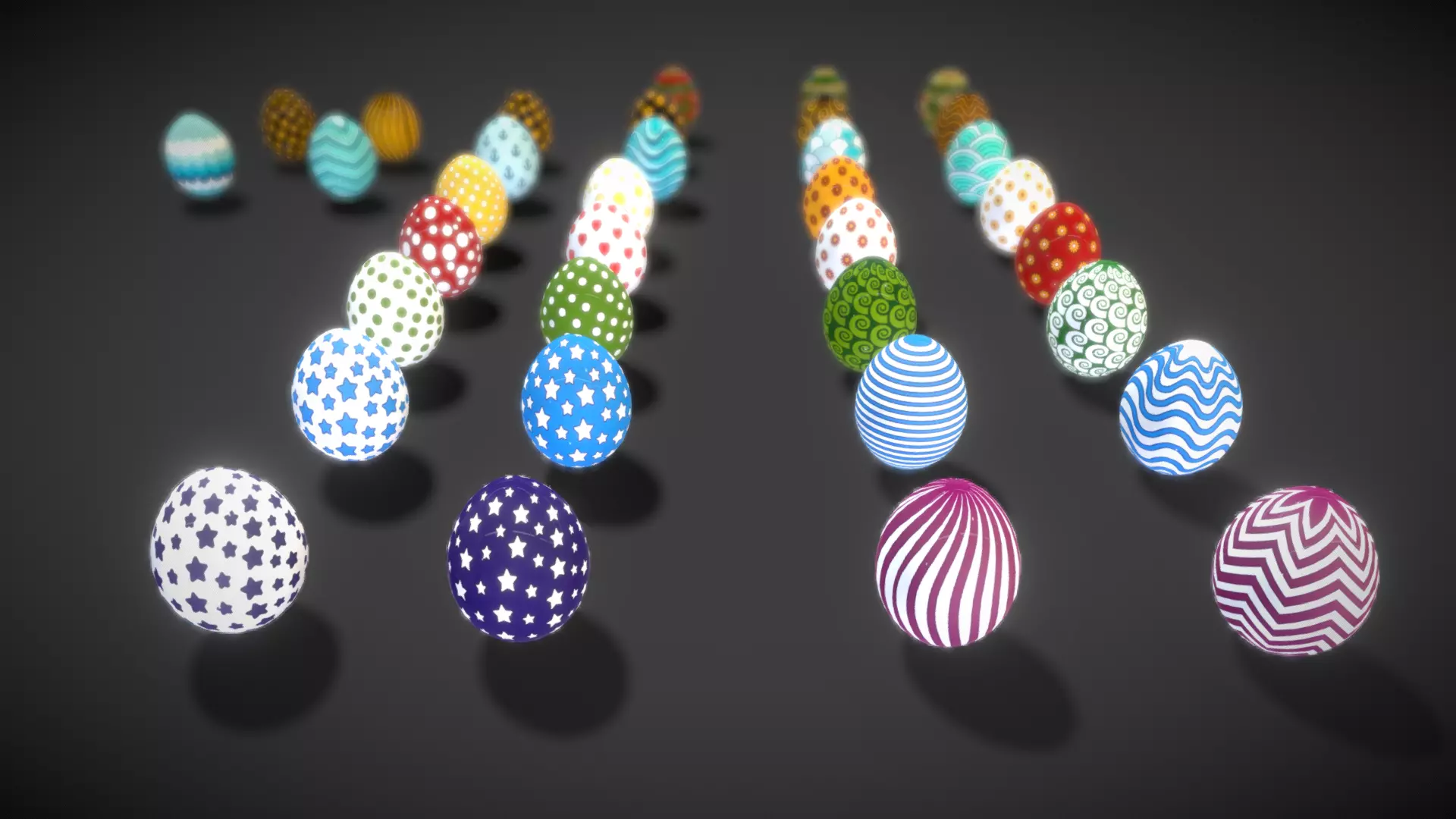 Collections Easter Eggs8 Low-poly 3D model_0