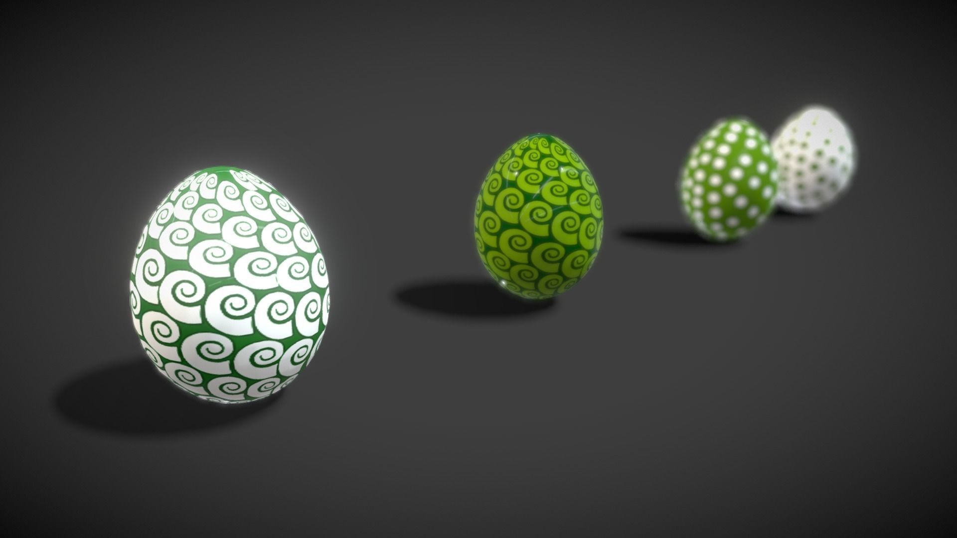 Collections Easter Eggs8 Low-poly 3D model_6