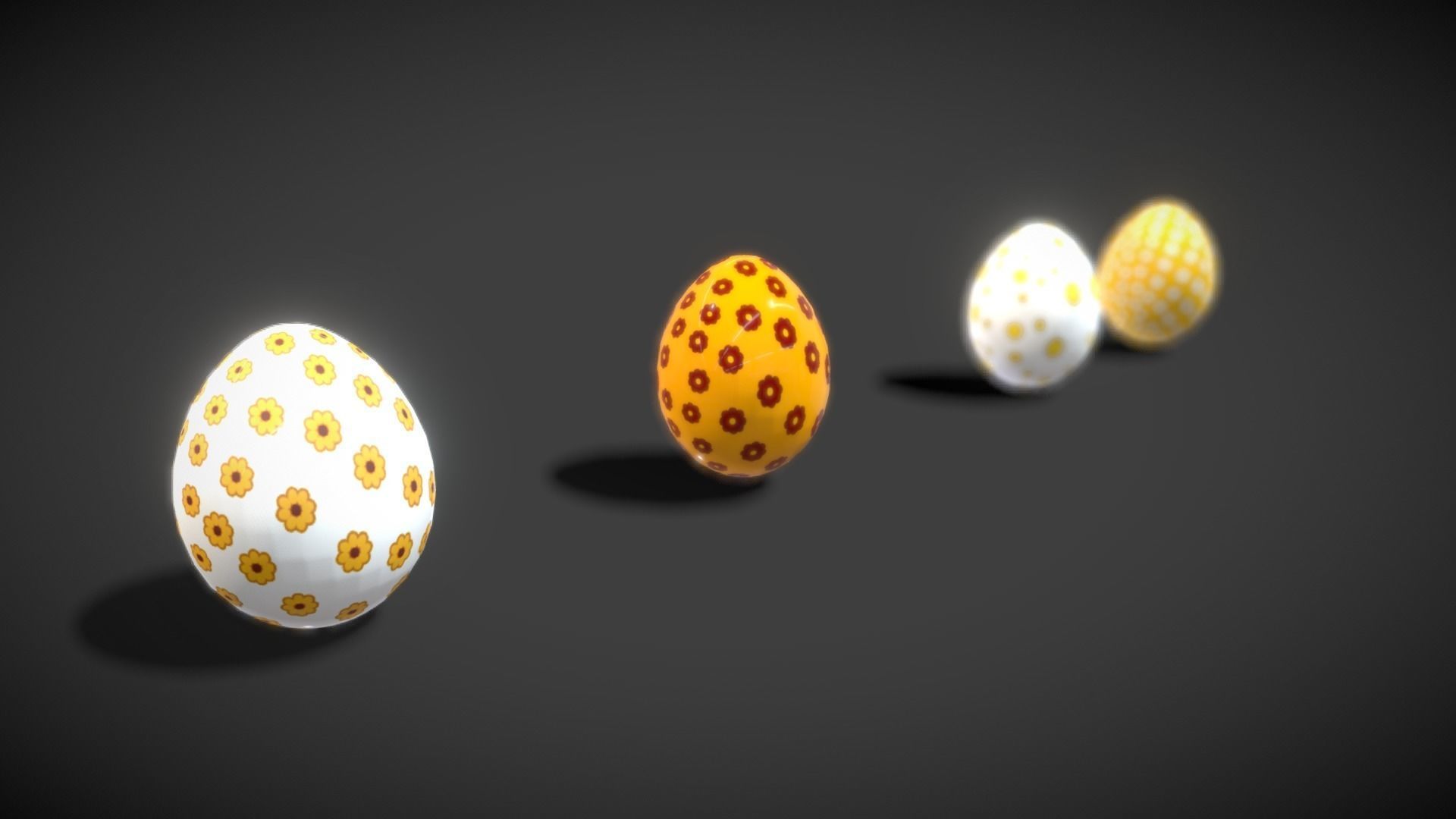 Collections Easter Eggs8 Low-poly 3D model_4