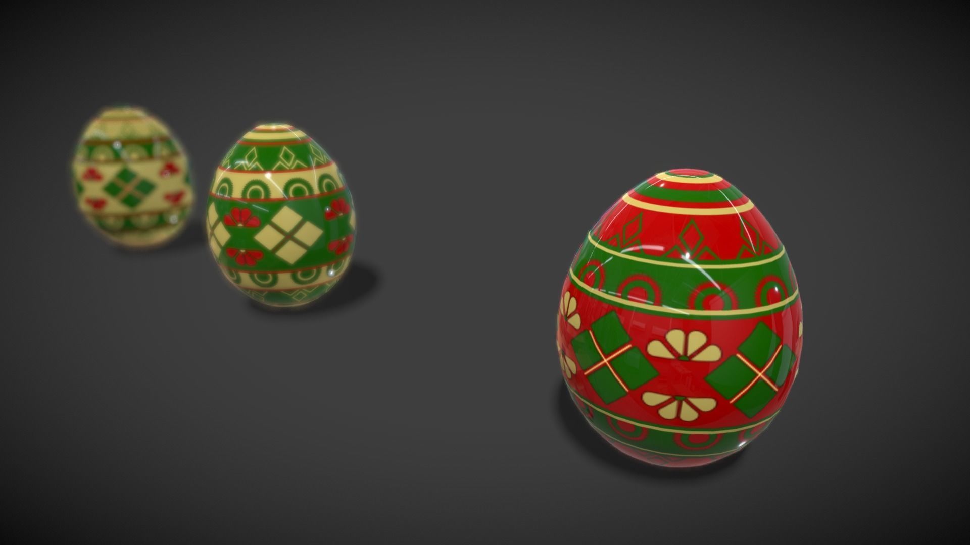 Collections Easter Eggs8 Low-poly 3D model_17