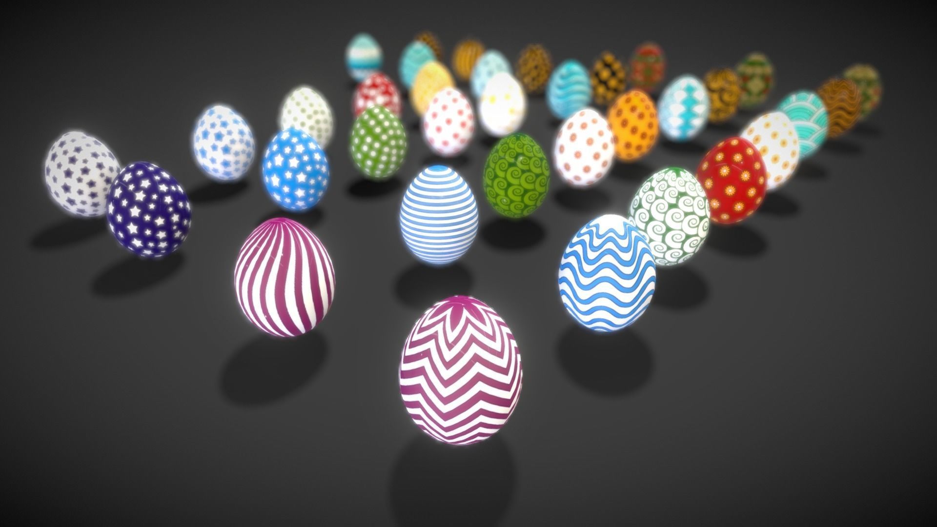 Collections Easter Eggs8 Low-poly 3D model_1