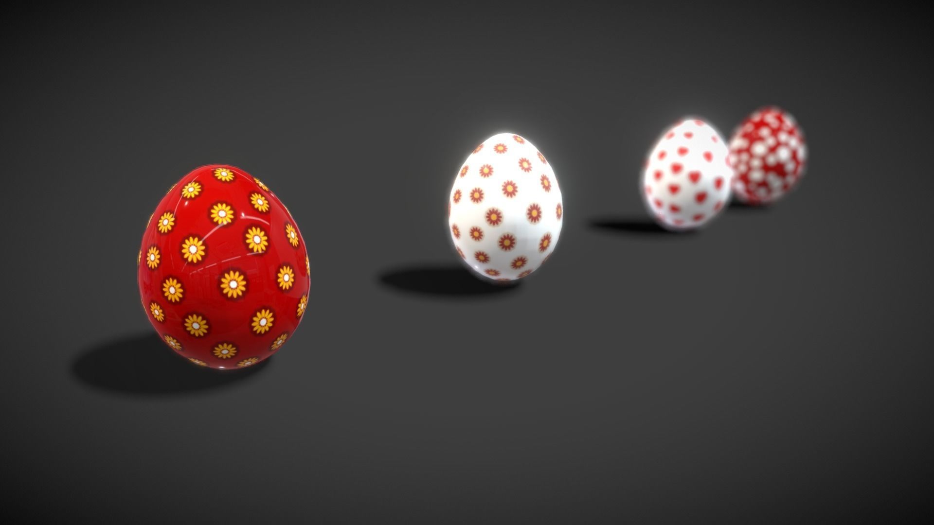 Collections Easter Eggs8 Low-poly 3D model_5