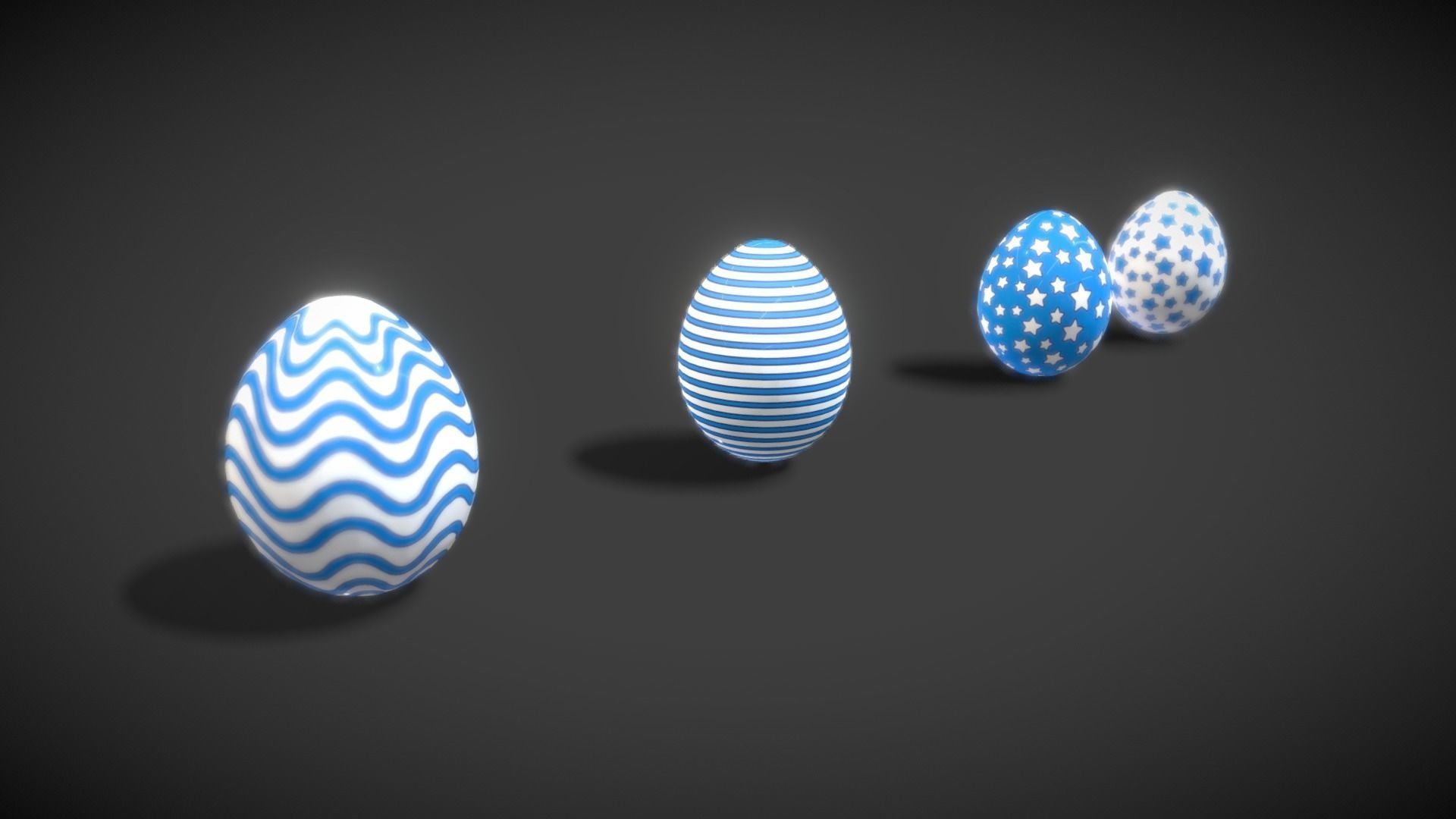 Collections Easter Eggs8 Low-poly 3D model_7