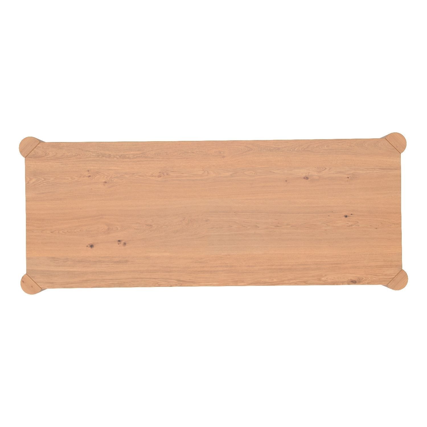 Post Dining Table Large Oak Natural 3D model_2