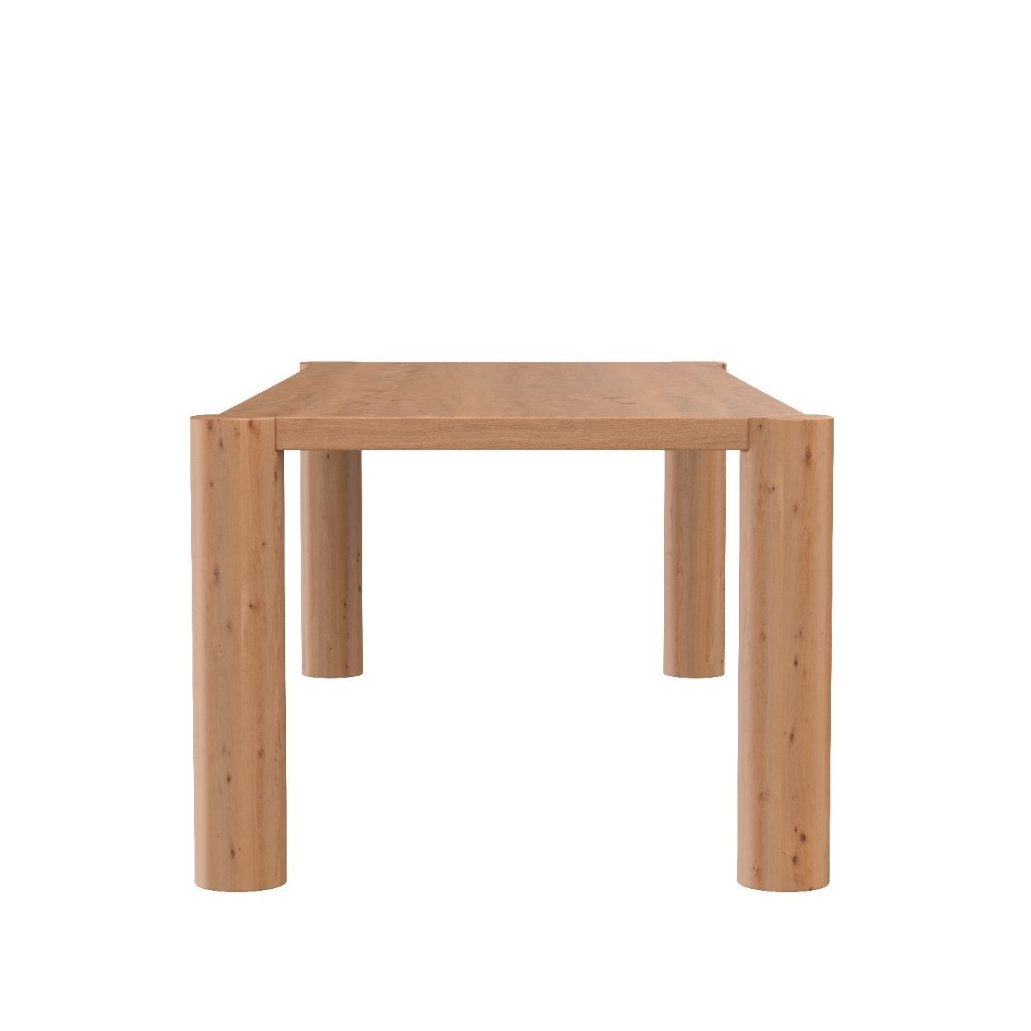 Post Dining Table Large Oak Natural 3D model_1