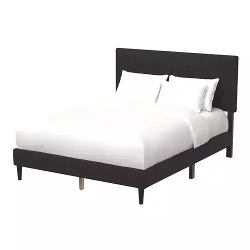 Peters Tufted Upholstered Low Profile Platform Bed