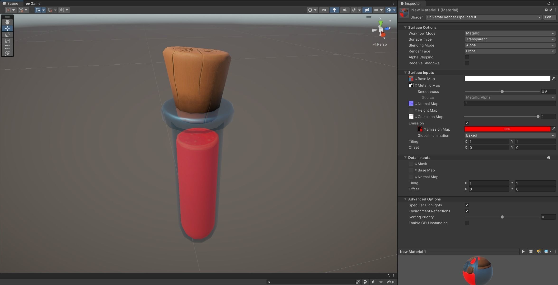 Stylized Test Tube Alchemy Potion Low-poly 3D model_12