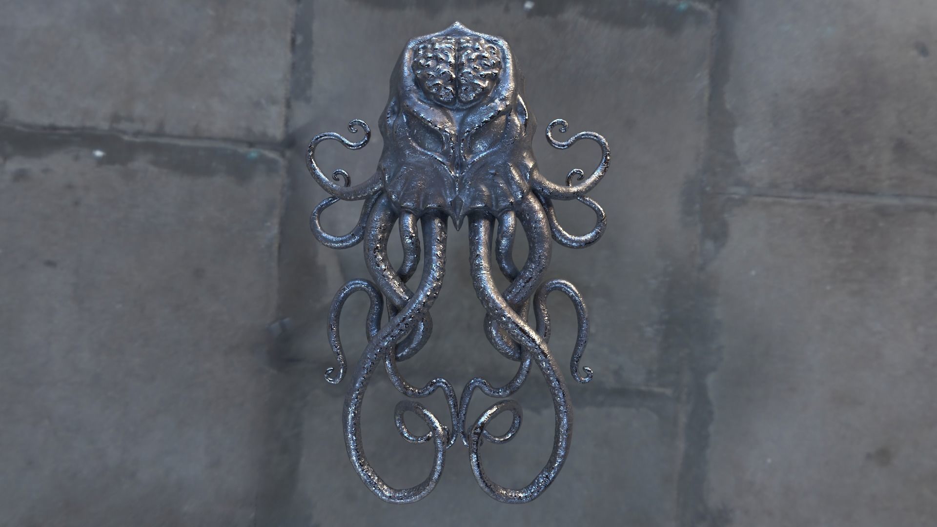 Cthulhu door knocker 3D model_2