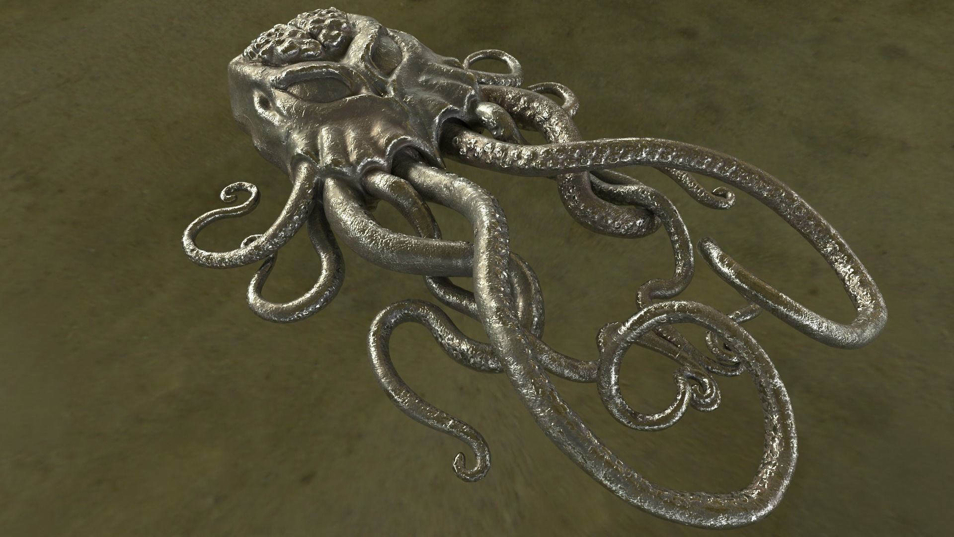 Cthulhu door knocker 3D model_4