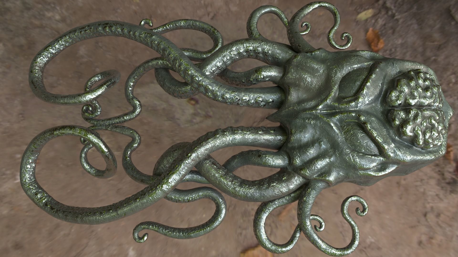 Cthulhu door knocker 3D model_3