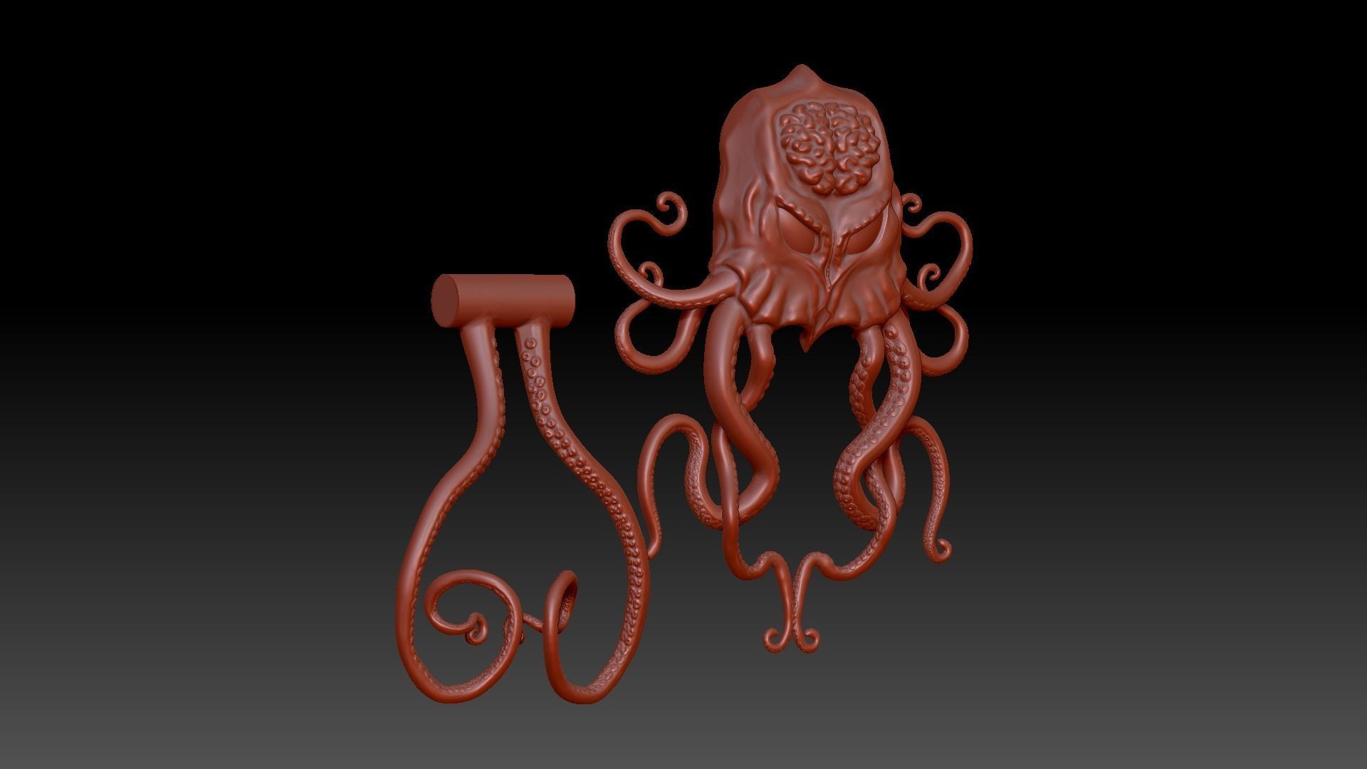 Cthulhu door knocker 3D model_5