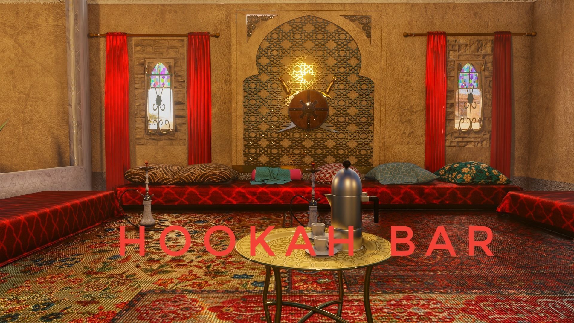 BAR - HOOKAH BAR 3D model_13
