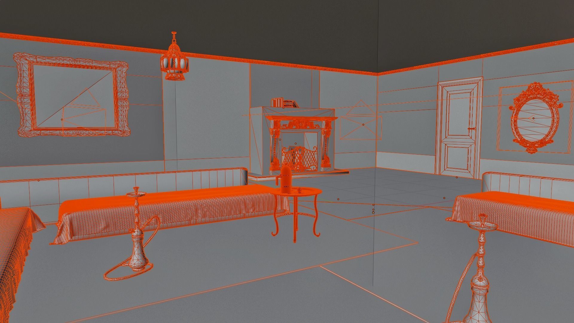 BAR - HOOKAH BAR 3D model_7