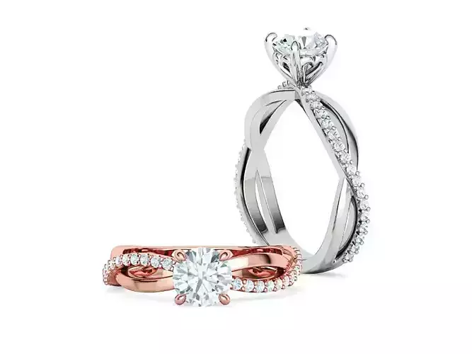 1ct Engagement Ring Sofia Infinity Love ring 3dmodel