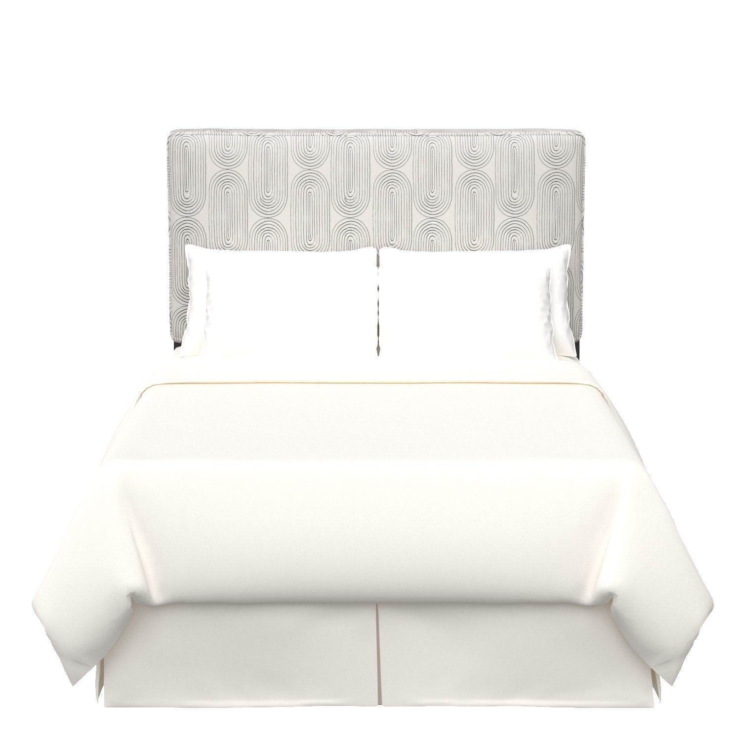 Oblong Slate Loran Upholstered Bed 3D model_4