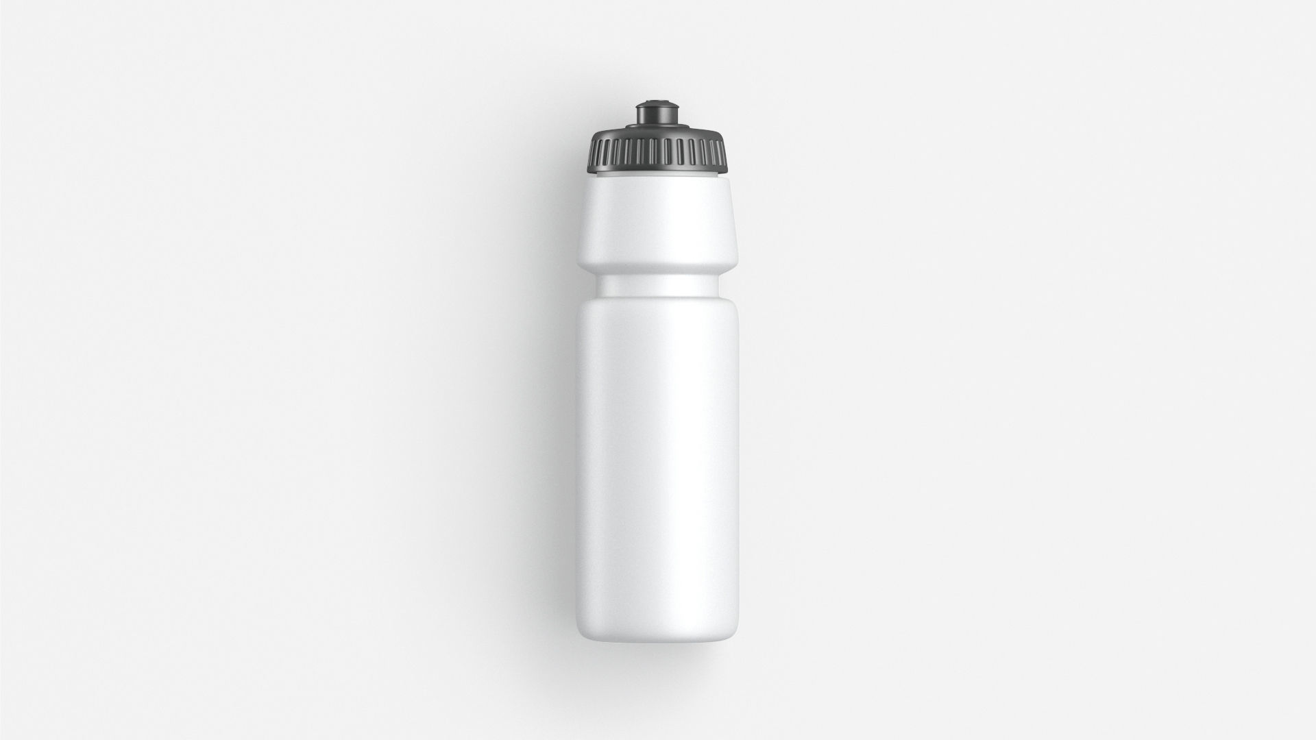 Plastic Sport Bottle - water botle with cap Low-poly 3D model_4