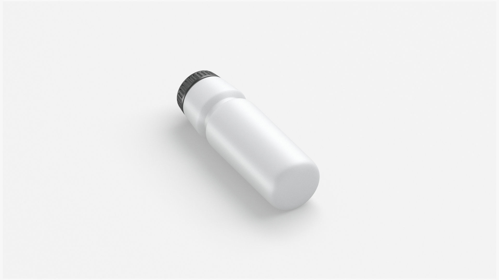 Plastic Sport Bottle - water botle with cap Low-poly 3D model_2