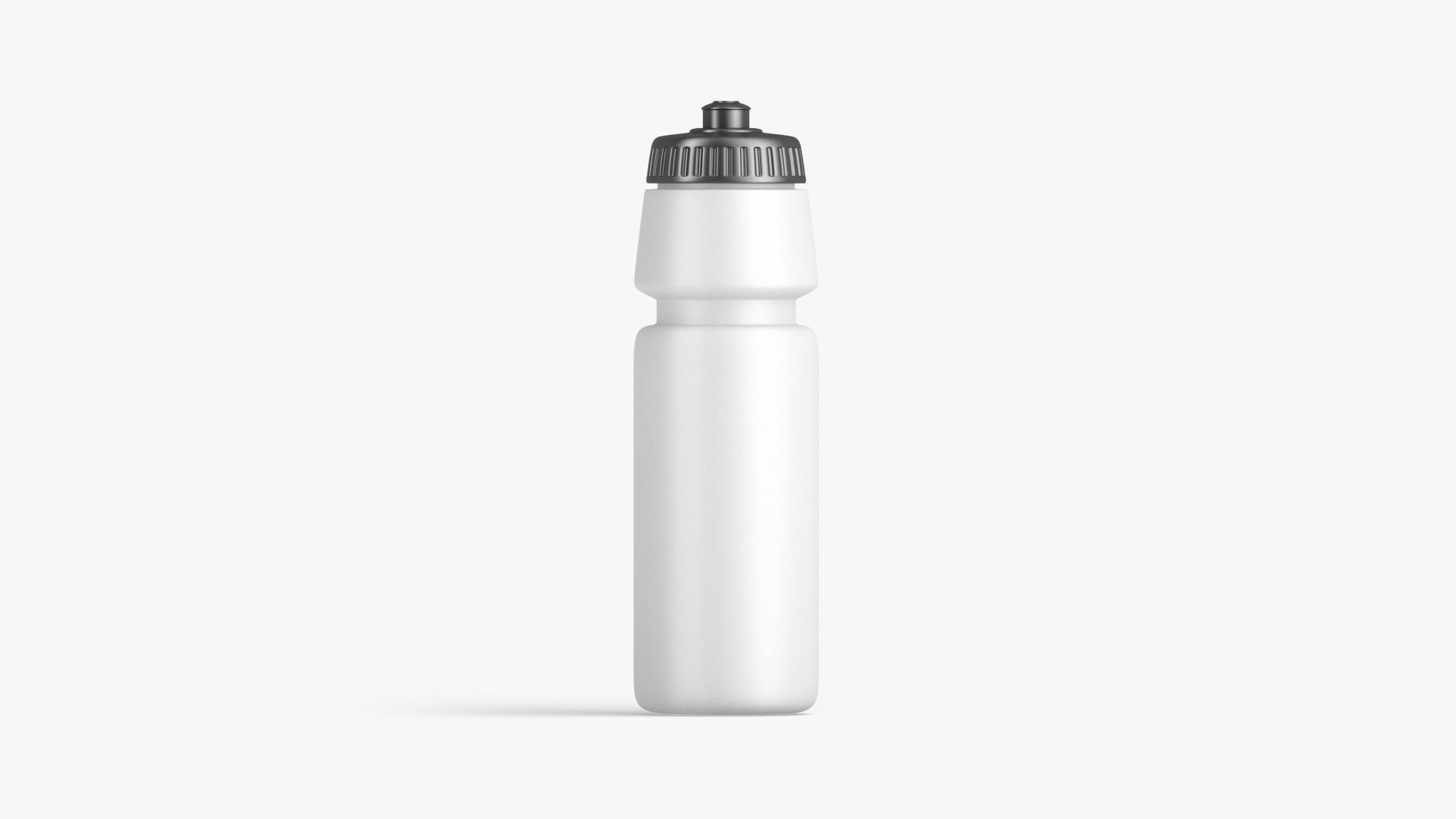Plastic Sport Bottle - water botle with cap Low-poly 3D model_1