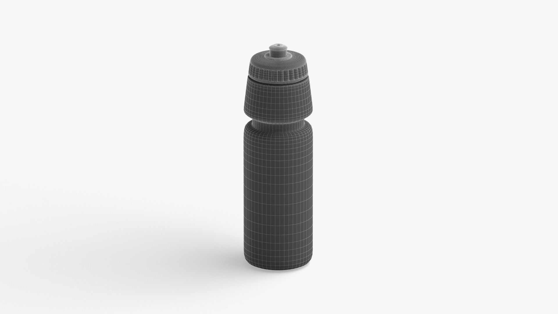 Plastic Sport Bottle - water botle with cap Low-poly 3D model_7