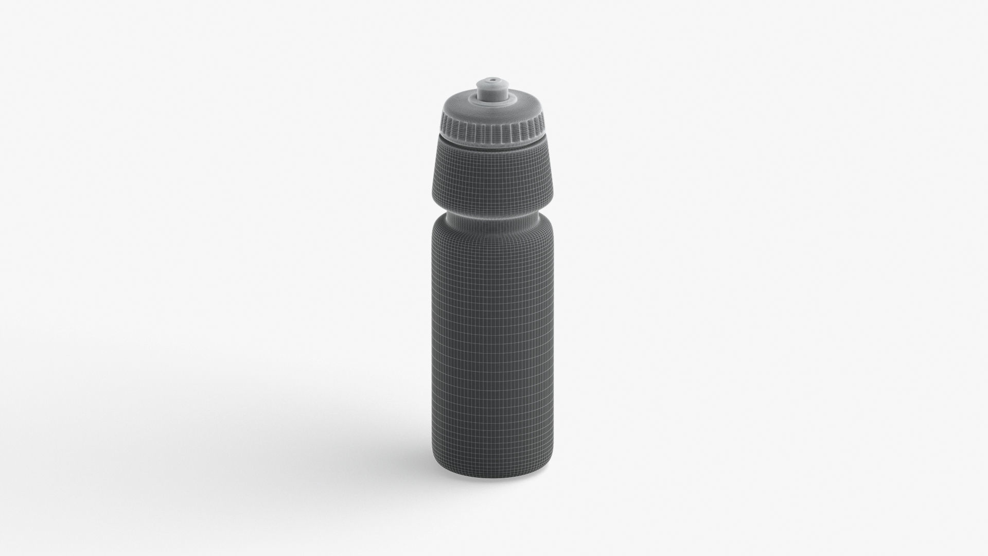 Plastic Sport Bottle - water botle with cap Low-poly 3D model_8