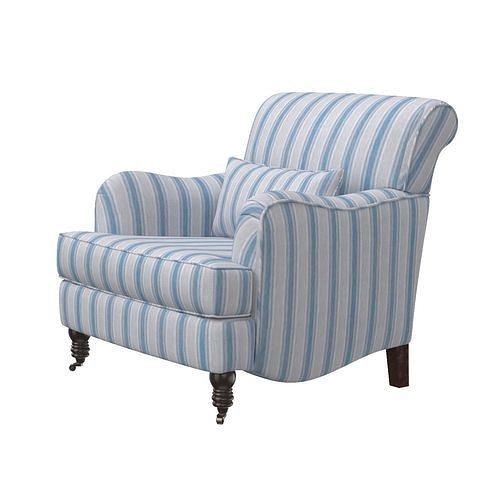 Nickey Kehoe Collection English Roll Arm Chair 3D model
