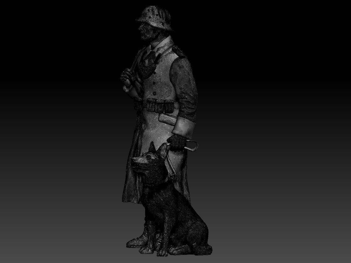 Feldgendarmerie German soldiers 3D print model_44