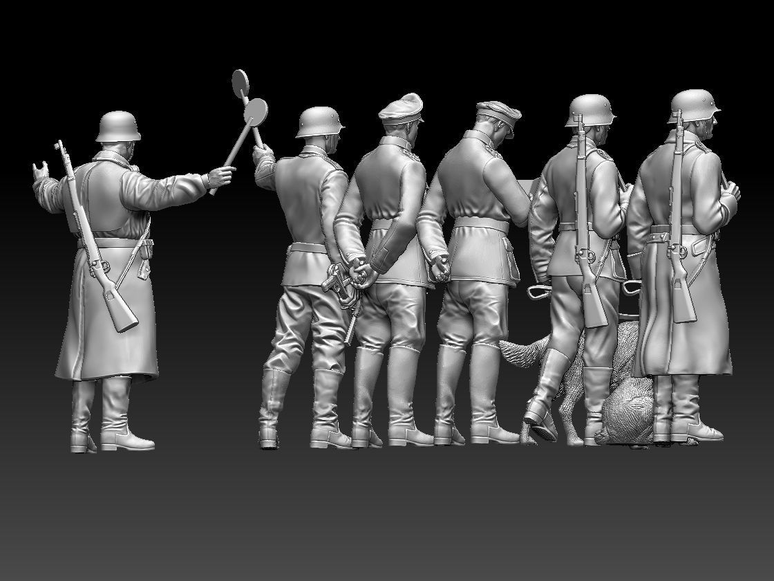 Feldgendarmerie German soldiers 3D print model_52