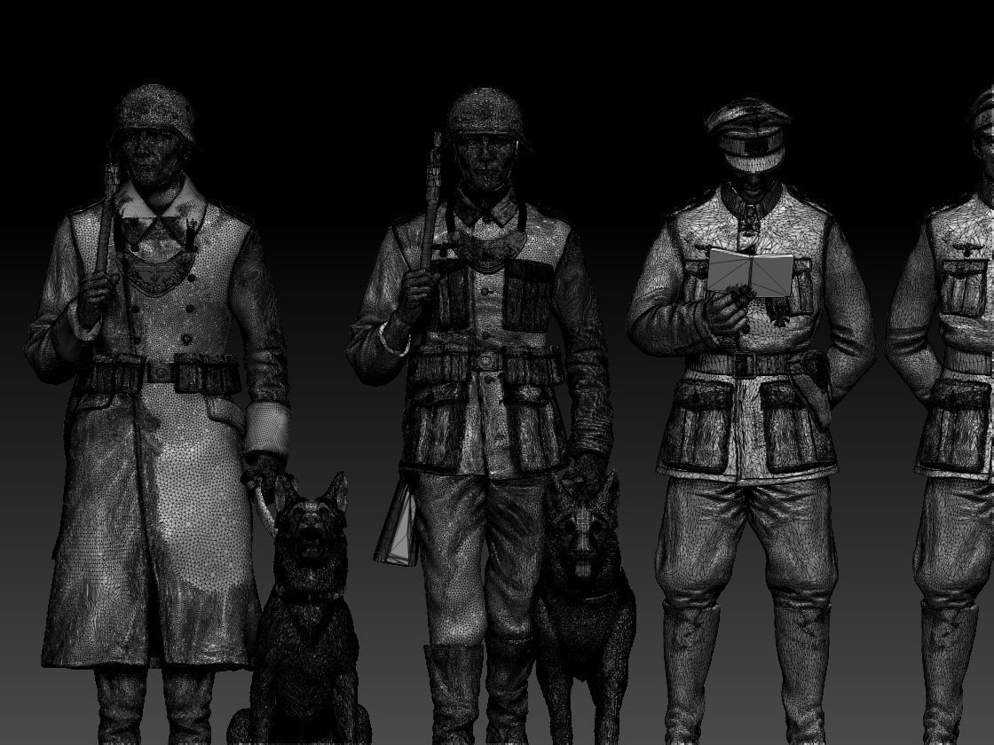 Feldgendarmerie German soldiers 3D print model_56