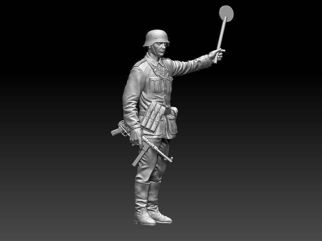 Feldgendarmerie German soldiers 3D print model_22
