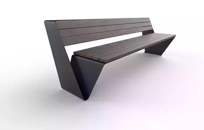 Bench  M07 Low-poly 3D model