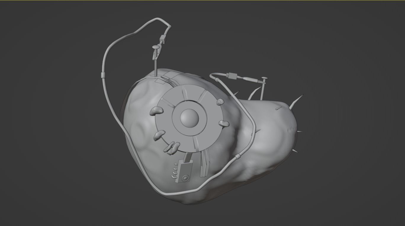 potato glados from the game Portal 2 Free 3D model_1