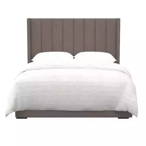 Modern Upholstered Shelter King Bed