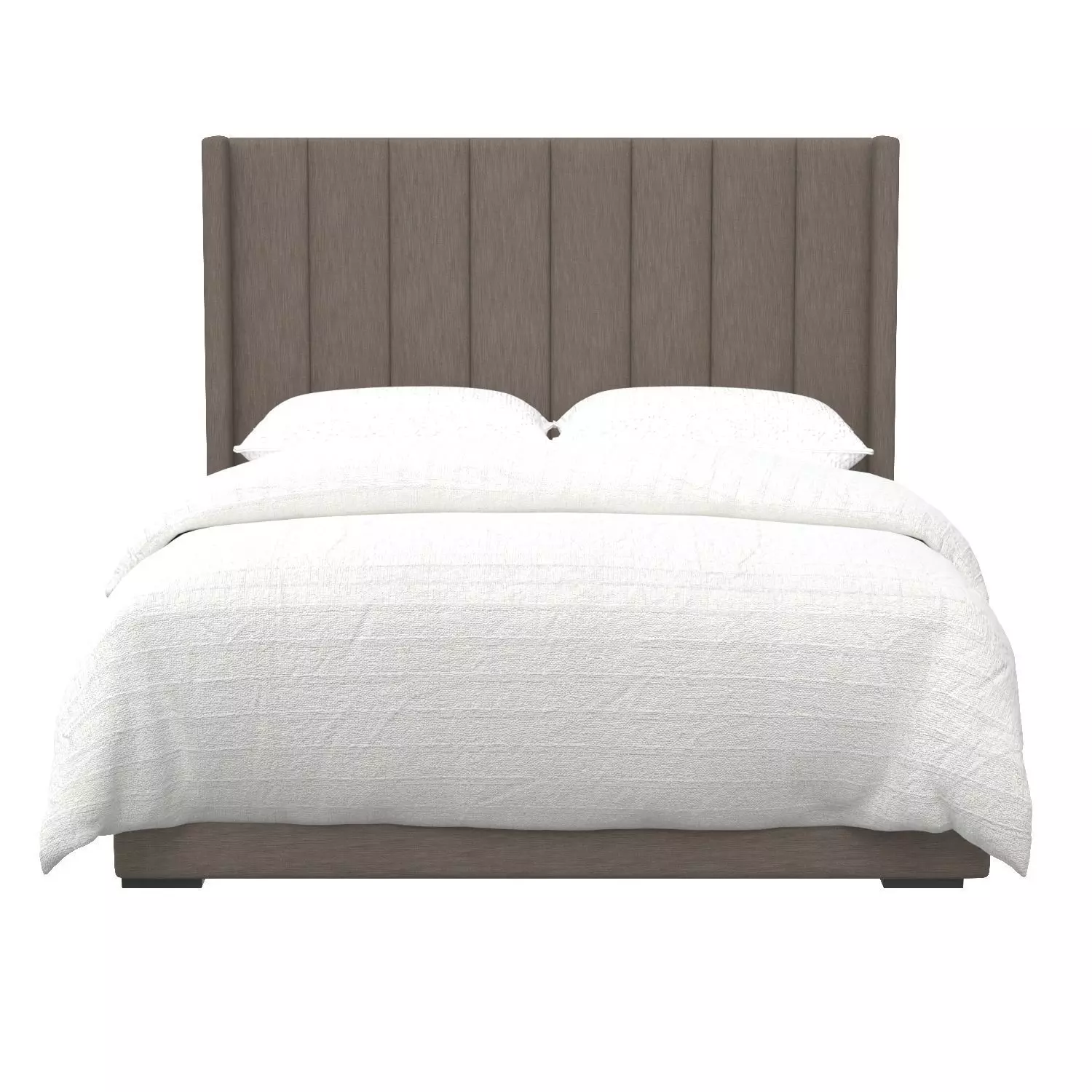 Modern Upholstered Shelter King Bed 3D model