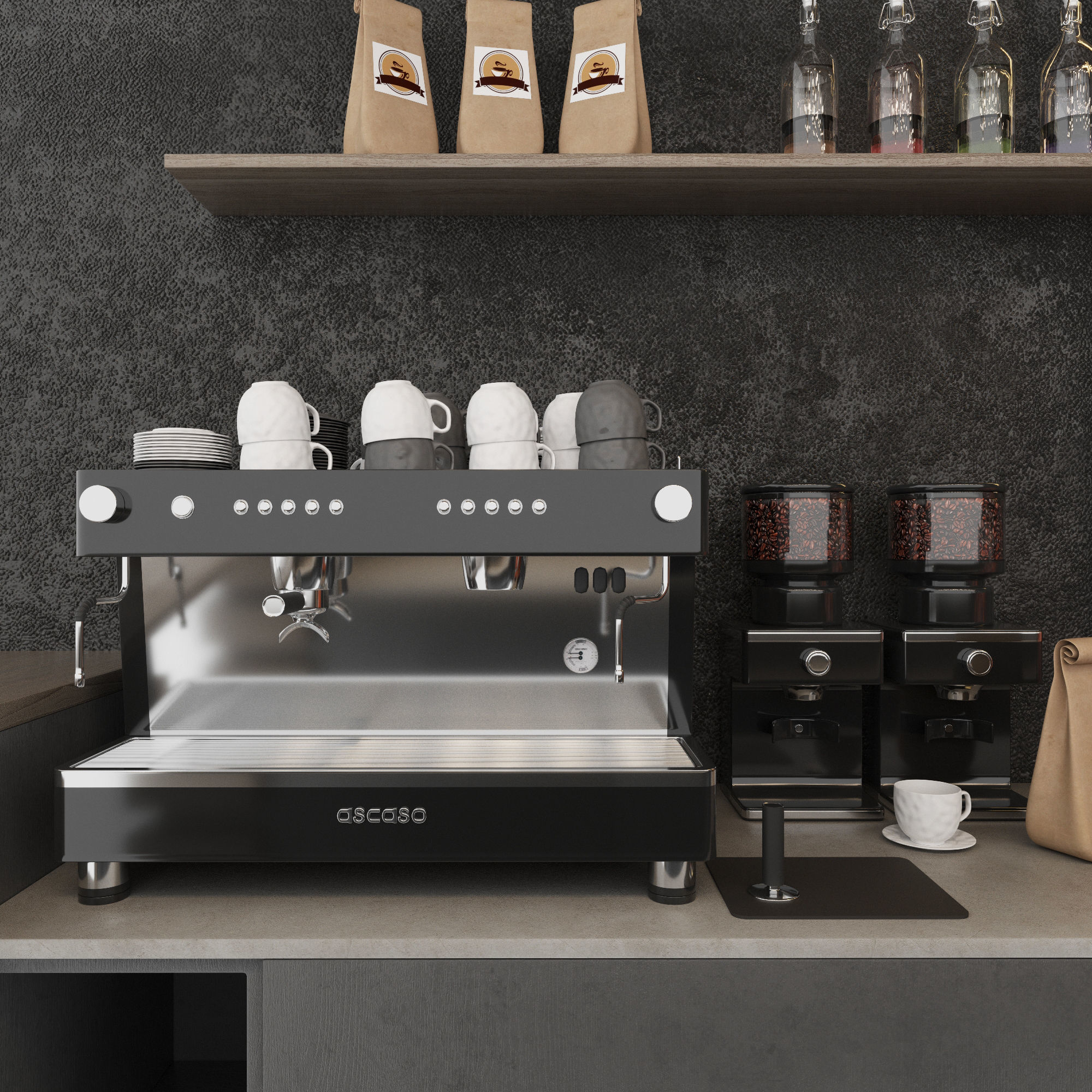 Coffee house 3D model_7
