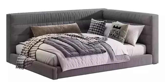 Hudson Upholstered Corner Bed