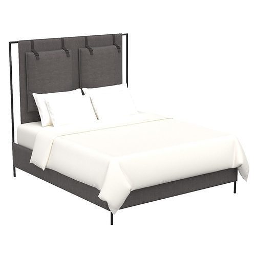 Leigh Upholstered Bed in San Remo Ash 3D model