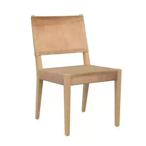 Kelly Rustic Lodge Brown Wood Frame Hide Seat Dining Side Chair