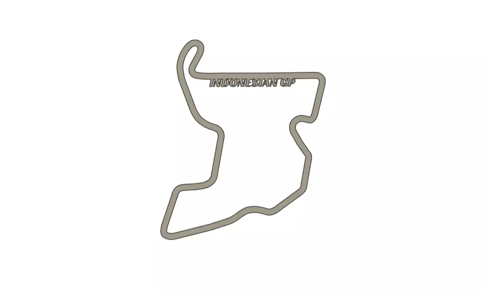 2025 Indonesian MotoGP Racing Track 3D print model