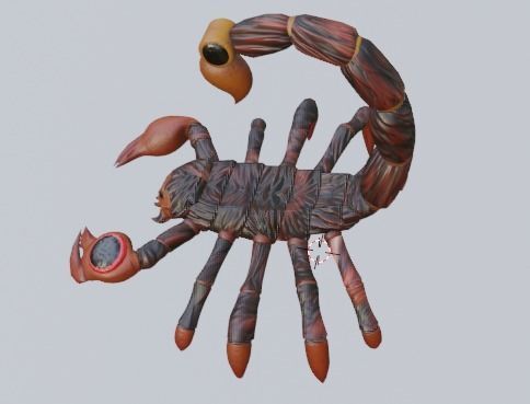 Stylized Scorpion Low-poly 3D model_32